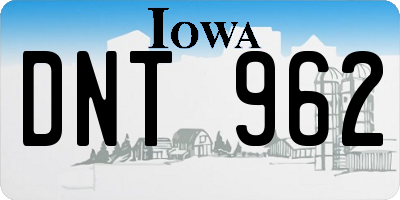 IA license plate DNT962