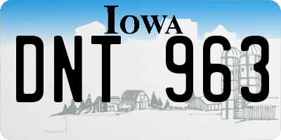 IA license plate DNT963