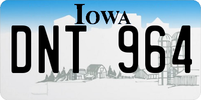 IA license plate DNT964