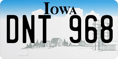 IA license plate DNT968
