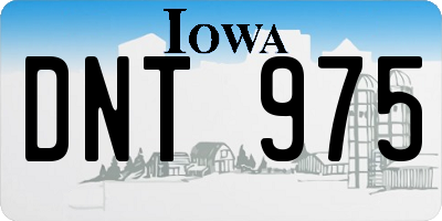 IA license plate DNT975