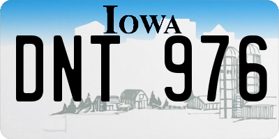 IA license plate DNT976