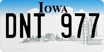 IA license plate DNT977