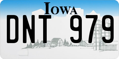 IA license plate DNT979