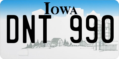 IA license plate DNT990
