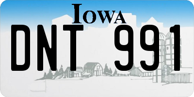 IA license plate DNT991
