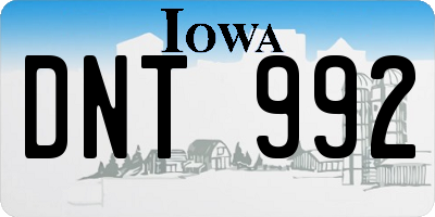 IA license plate DNT992