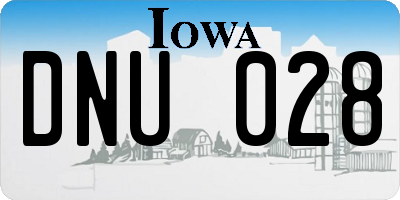 IA license plate DNU028
