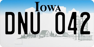 IA license plate DNU042