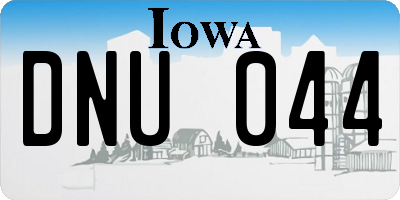 IA license plate DNU044