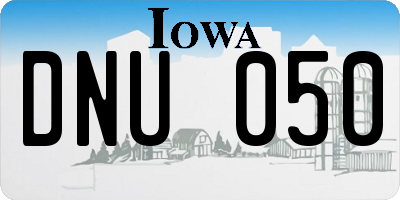 IA license plate DNU050