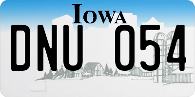 IA license plate DNU054