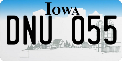 IA license plate DNU055