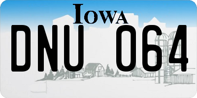 IA license plate DNU064
