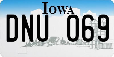 IA license plate DNU069