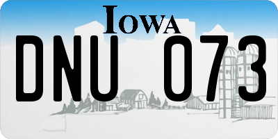 IA license plate DNU073