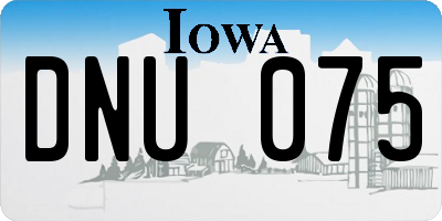 IA license plate DNU075