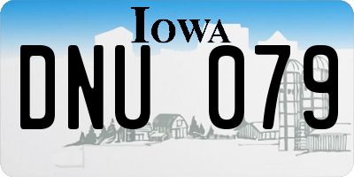 IA license plate DNU079