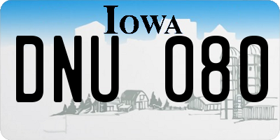 IA license plate DNU080