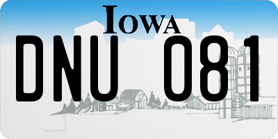 IA license plate DNU081