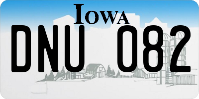 IA license plate DNU082