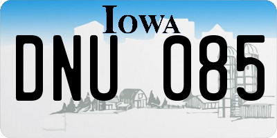 IA license plate DNU085