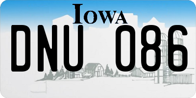 IA license plate DNU086