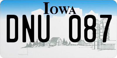 IA license plate DNU087