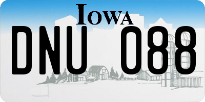 IA license plate DNU088