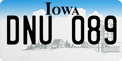 IA license plate DNU089