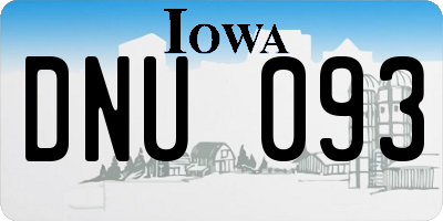 IA license plate DNU093