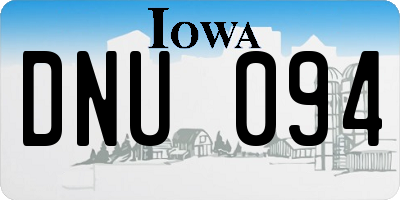 IA license plate DNU094