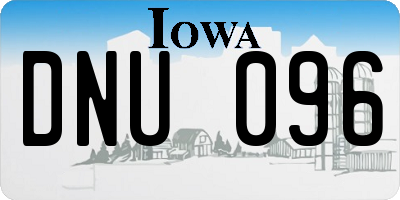 IA license plate DNU096