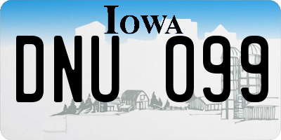 IA license plate DNU099