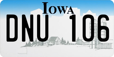 IA license plate DNU106