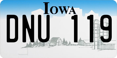 IA license plate DNU119