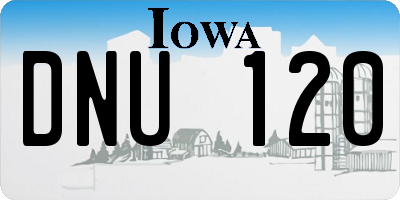 IA license plate DNU120