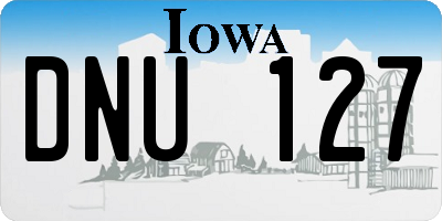 IA license plate DNU127