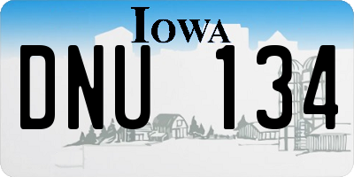 IA license plate DNU134