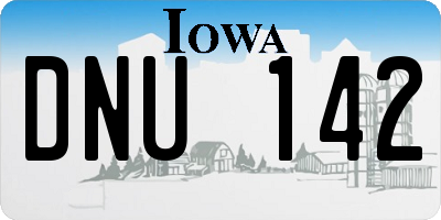 IA license plate DNU142