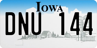 IA license plate DNU144