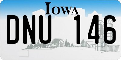 IA license plate DNU146