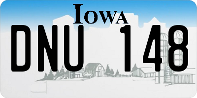 IA license plate DNU148