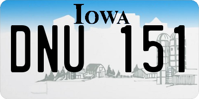 IA license plate DNU151