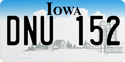 IA license plate DNU152