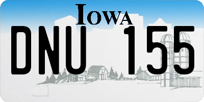 IA license plate DNU155