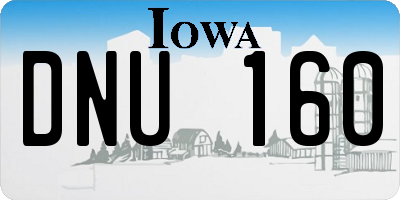 IA license plate DNU160