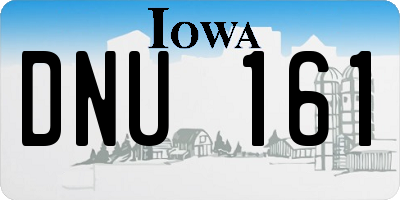 IA license plate DNU161