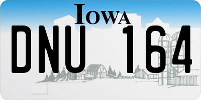 IA license plate DNU164