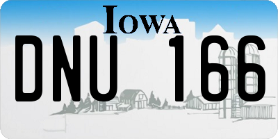 IA license plate DNU166